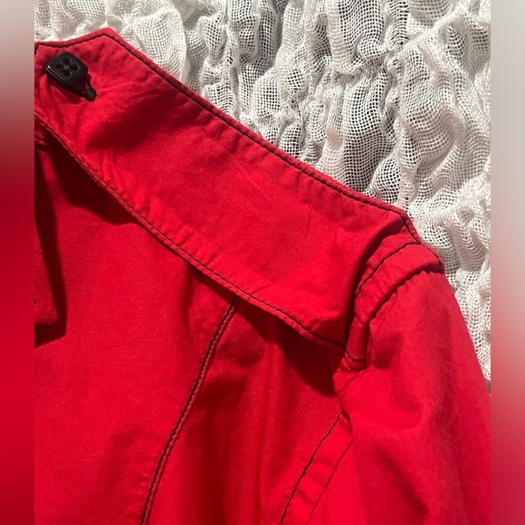 STEVEN LAND FITTED COTTON RED SHIRT MENS BOLD, STATEMENT, CASUAL WEAR SIZE XL. - Picture 7 of 10